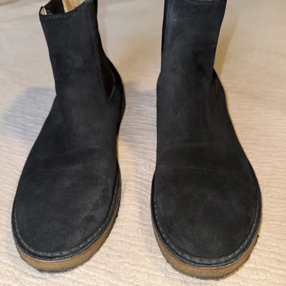 Barneys New York Black Suede Men’s Chelsea Boots - Picture 2 of 8